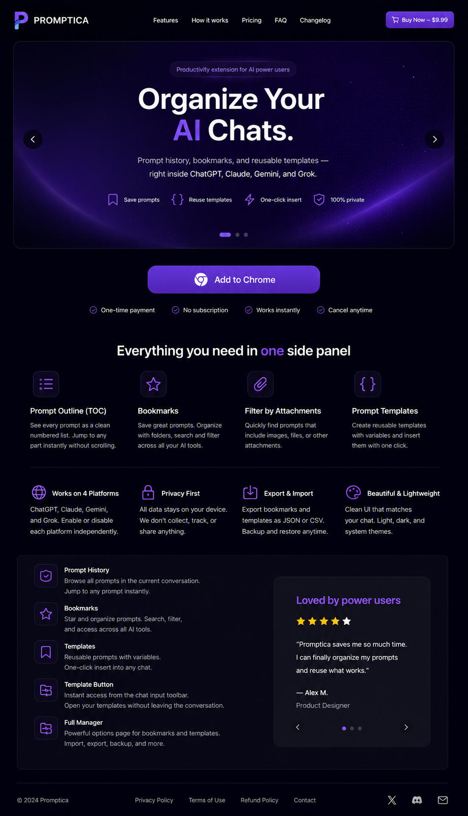 Promptica interface preview